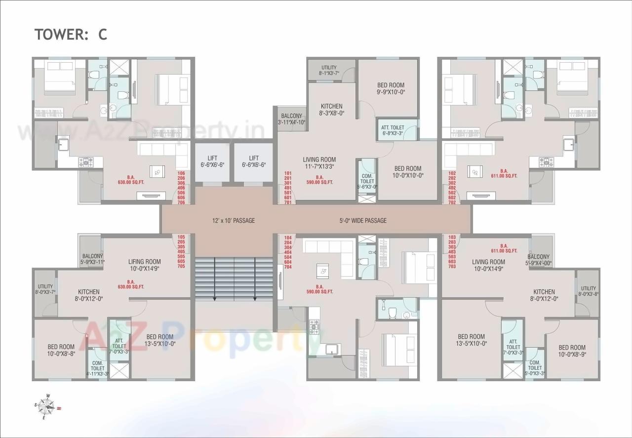 Layout of real estate project Auro Elite located at Bill, Vadodara, Gujarat