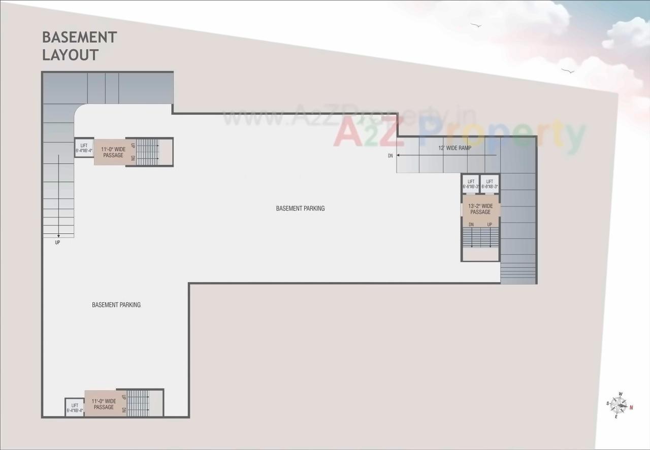 Layout of real estate project Auro Elite located at Bill, Vadodara, Gujarat