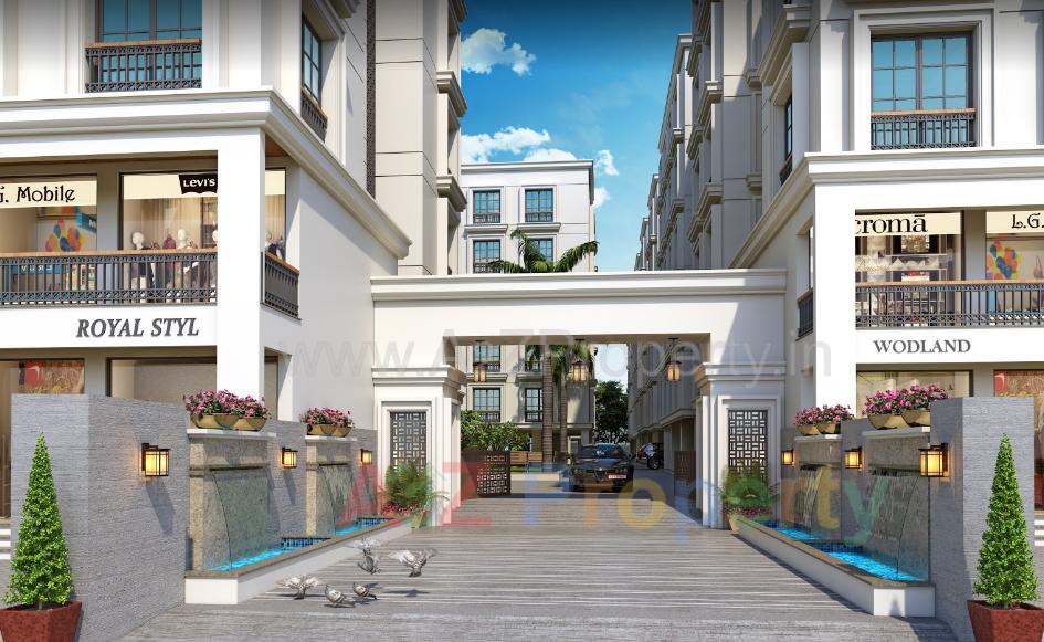 3D Elevation of real estate project Auro Heights located at Bill, Vadodara, Gujarat