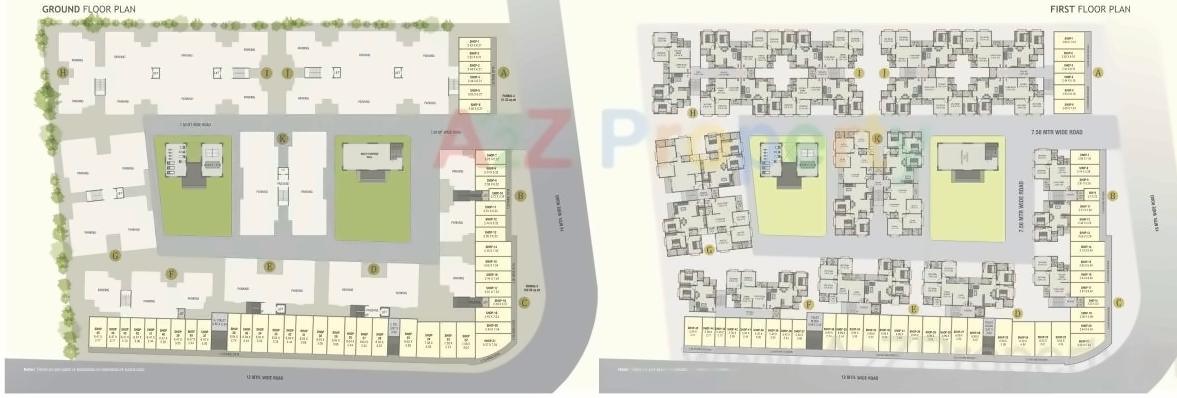 Layout of real estate project Auro Heights located at Bill, Vadodara, Gujarat
