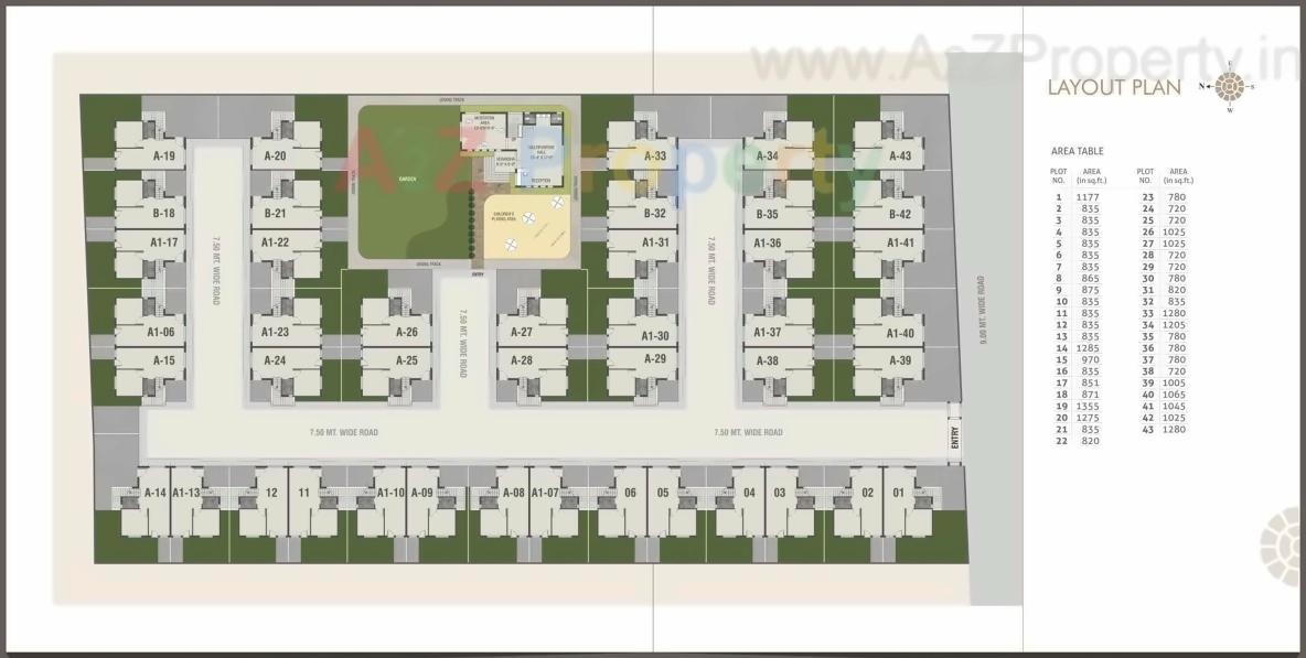 Layout of real estate project Auro Luxuria located at Vadsar, Vadodara, Gujarat
