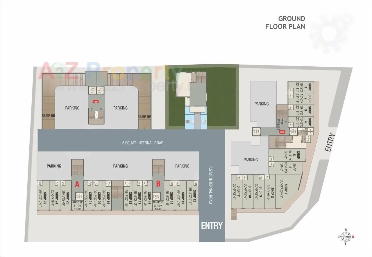 Layout of real estate project Auro Prime located at Bill, Vadodara, Gujarat