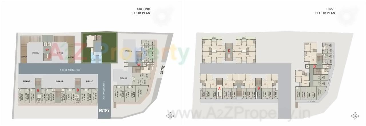Layout of real estate project Auro Prime located at Bill, Vadodara, Gujarat