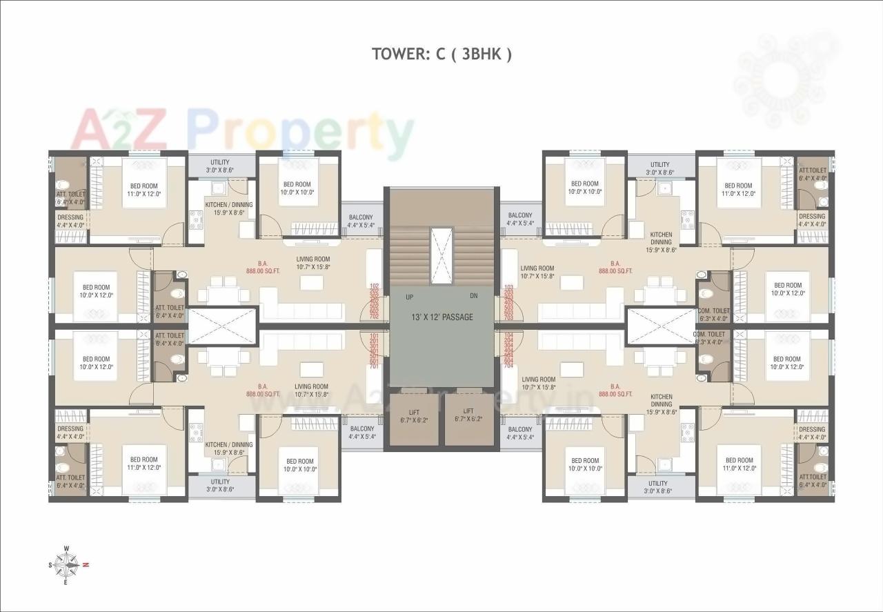 Layout of real estate project Auro Prime located at Bill, Vadodara, Gujarat