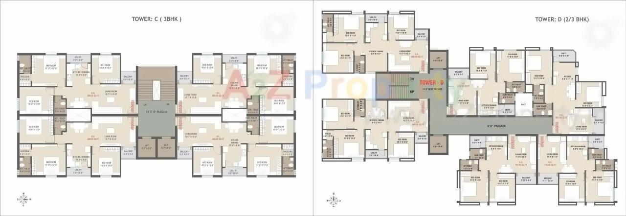 Layout of real estate project Auro Prime located at Bill, Vadodara, Gujarat