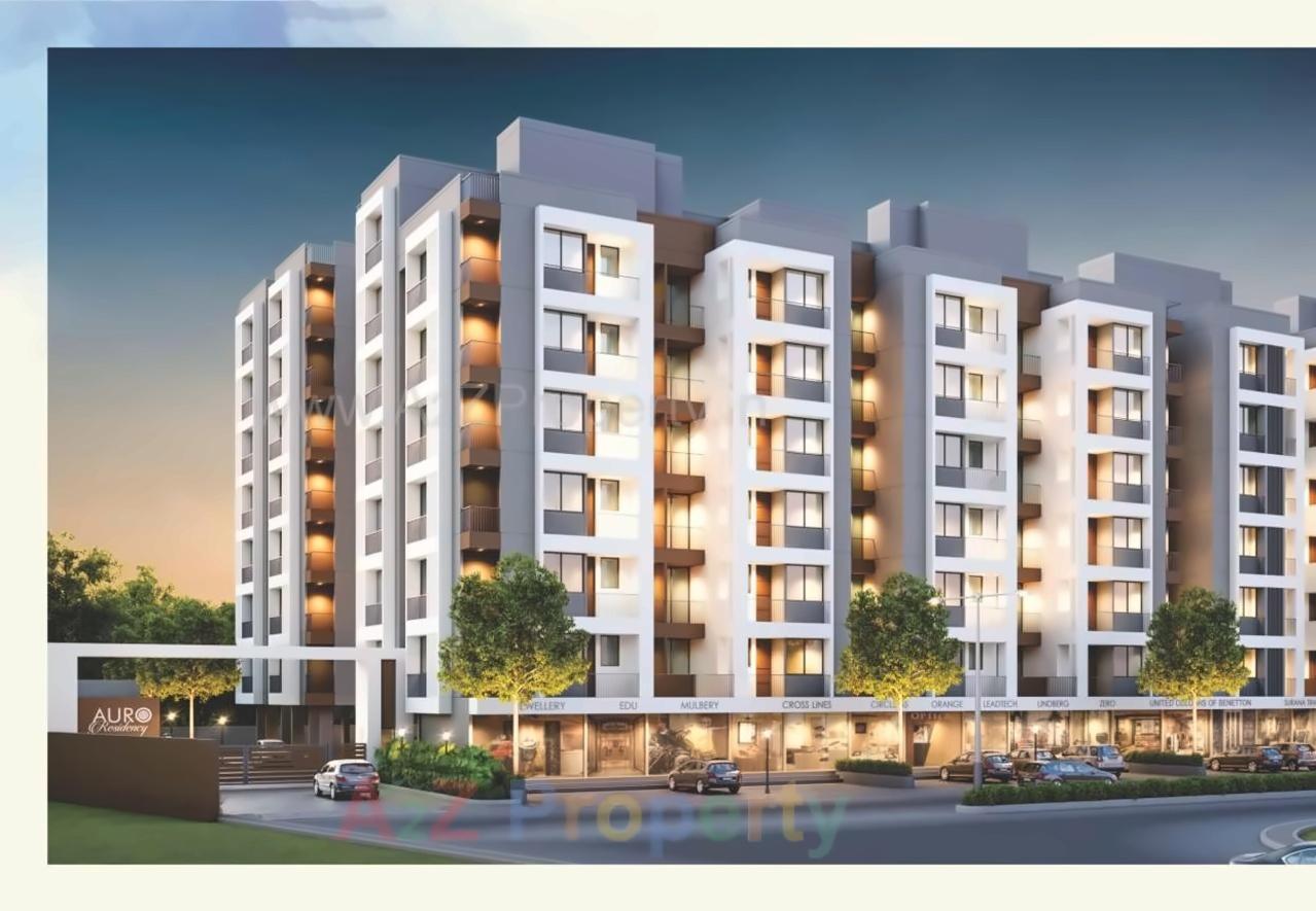 3D Elevation of real estate project Auro Residency located at Bill, Vadodara, Gujarat