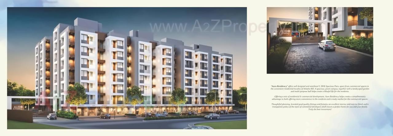 3D Elevation of real estate project Auro Residency located at Bill, Vadodara, Gujarat