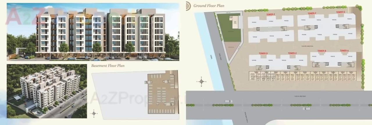 Layout of real estate project Auro Residency located at Bill, Vadodara, Gujarat