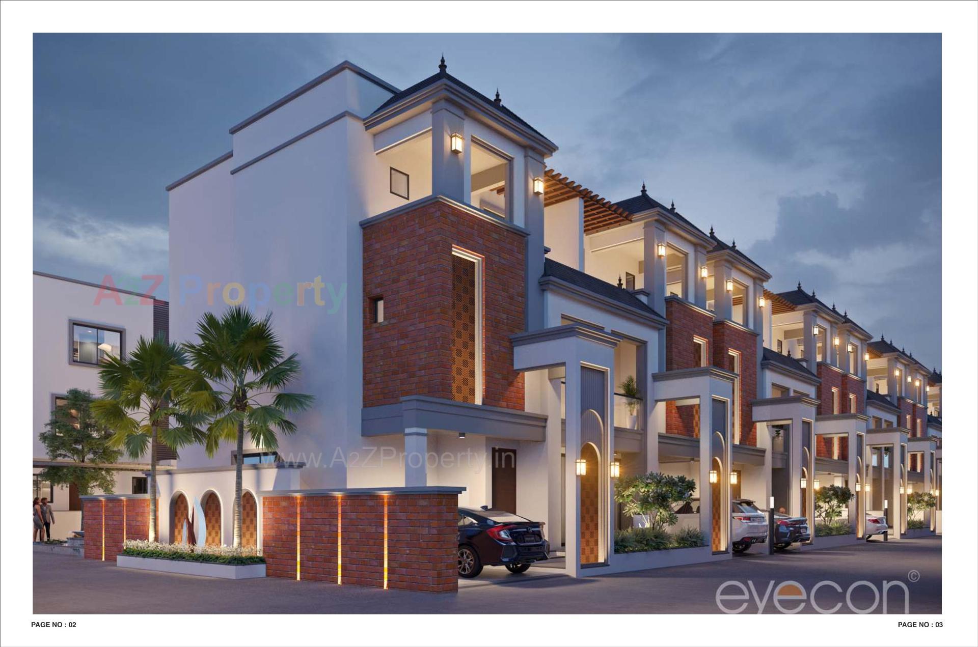 3D Elevation of real estate project Auro Shayonam located at Vadsar, Vadodara, Gujarat