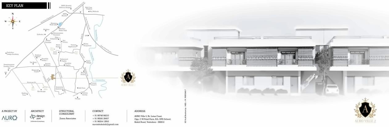 Layout of real estate project Auro Ville located at Kalali, Vadodara, Gujarat