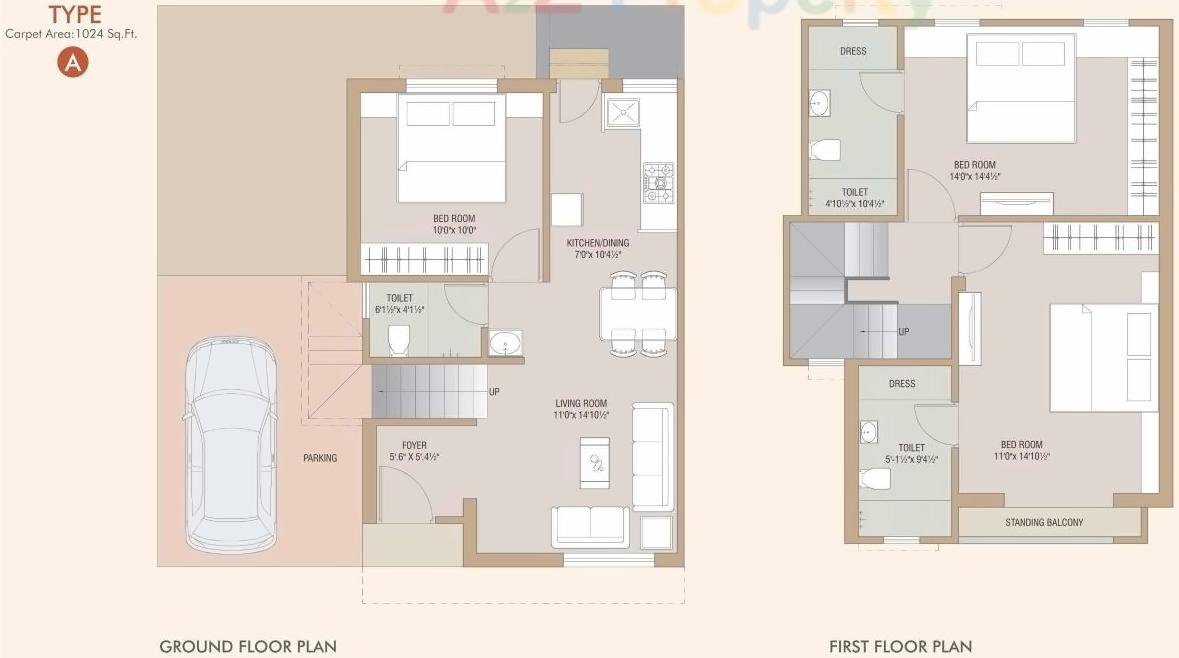 Layout of real estate project Auro Vista located at Bill, Vadodara, Gujarat