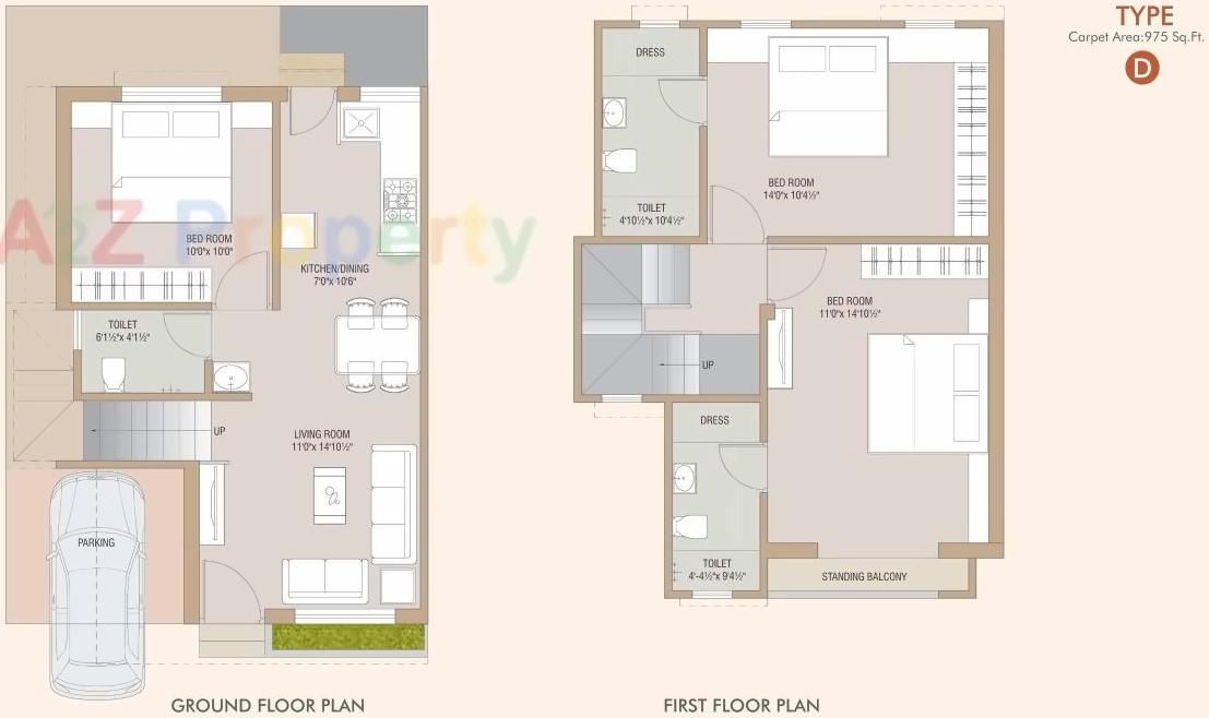 Layout of real estate project Auro Vista located at Bill, Vadodara, Gujarat