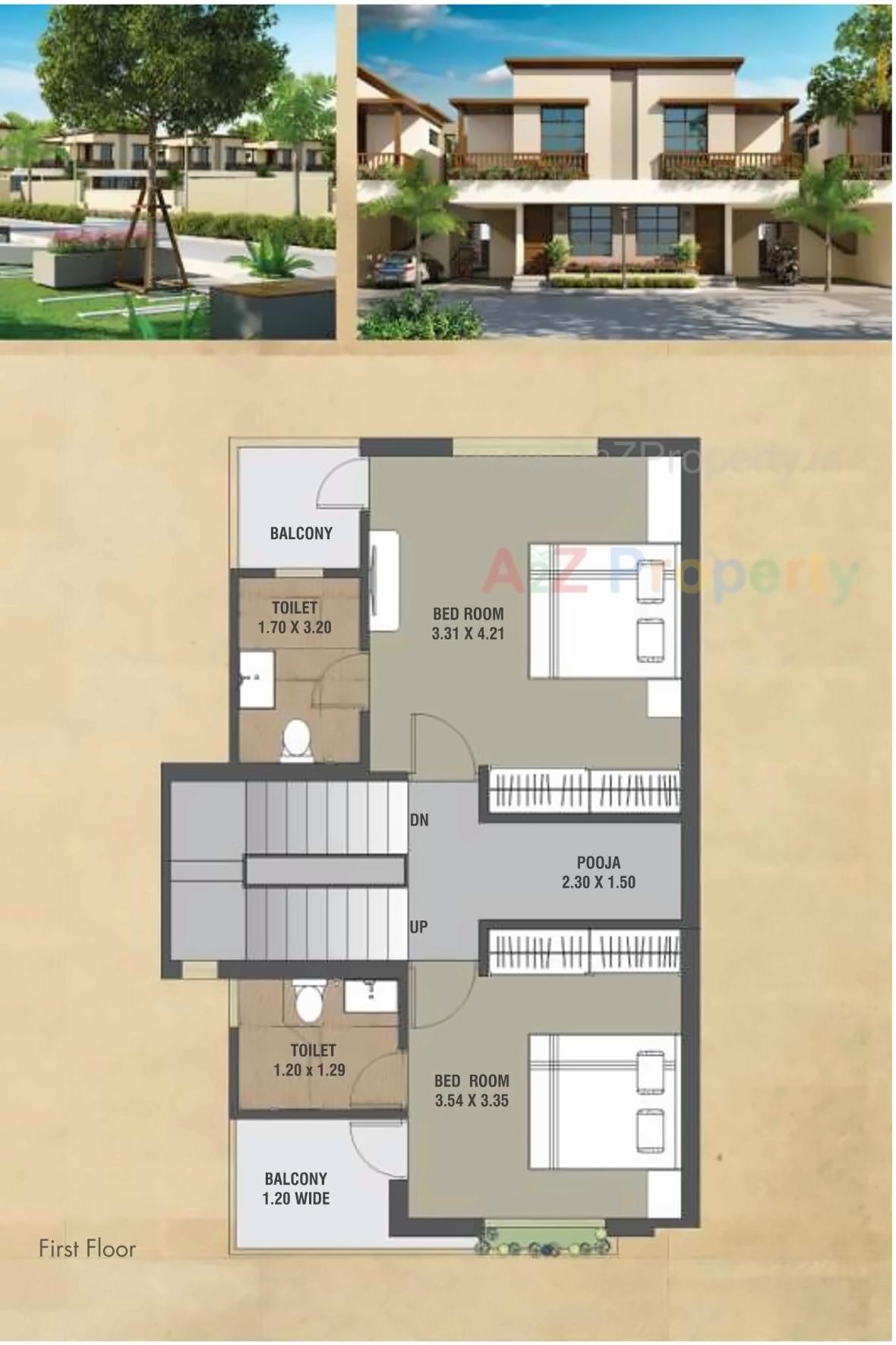 Layout of real estate project Auro Vista located at Kalali, Vadodara, Gujarat