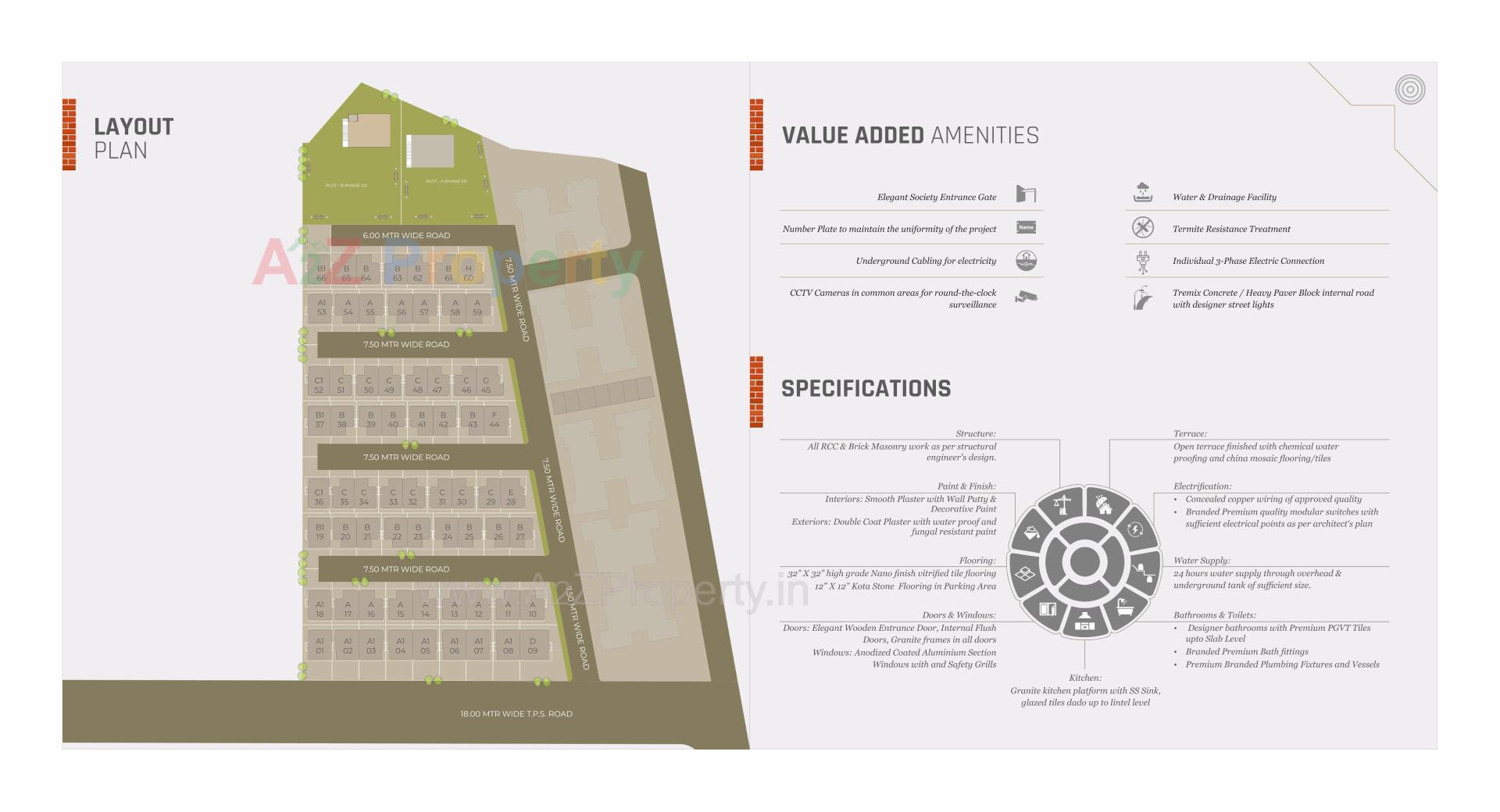 Layout of real estate project Auro Vivaanta Ii located at Bil, Vadodara, Gujarat