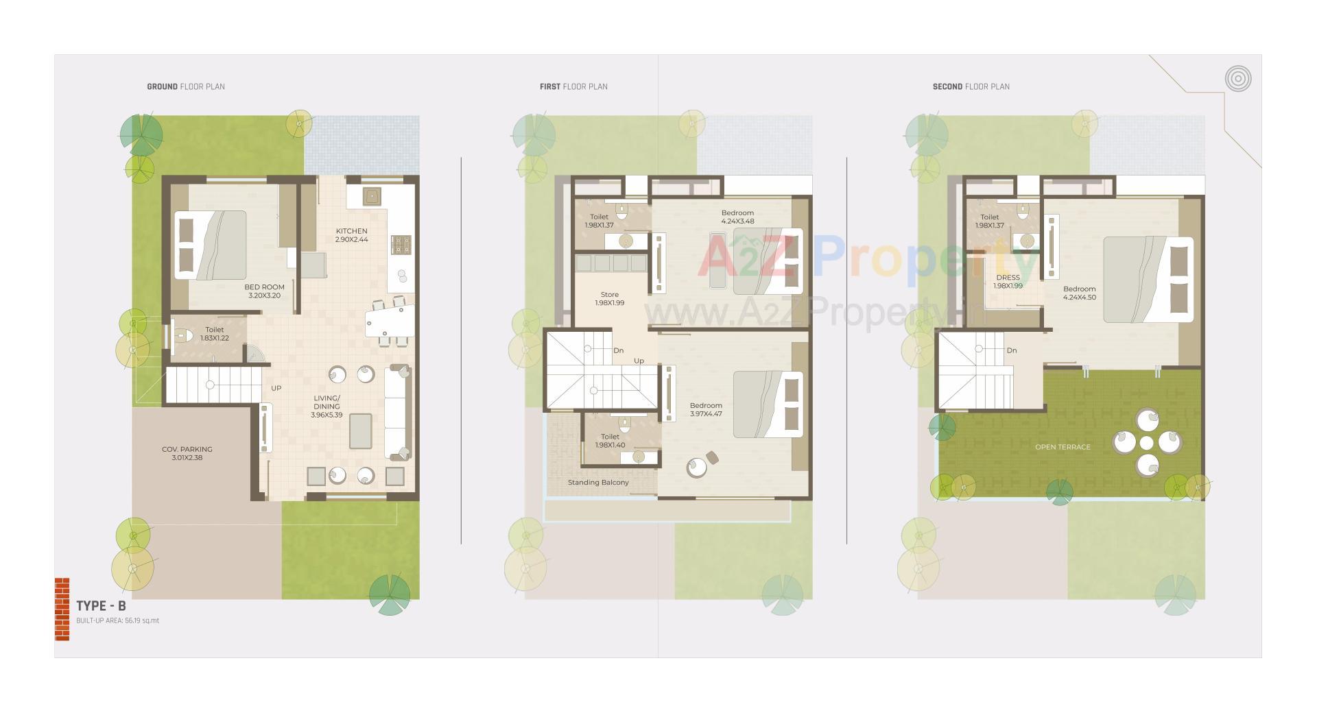 Layout of real estate project Auro Vivaanta Ii located at Bil, Vadodara, Gujarat