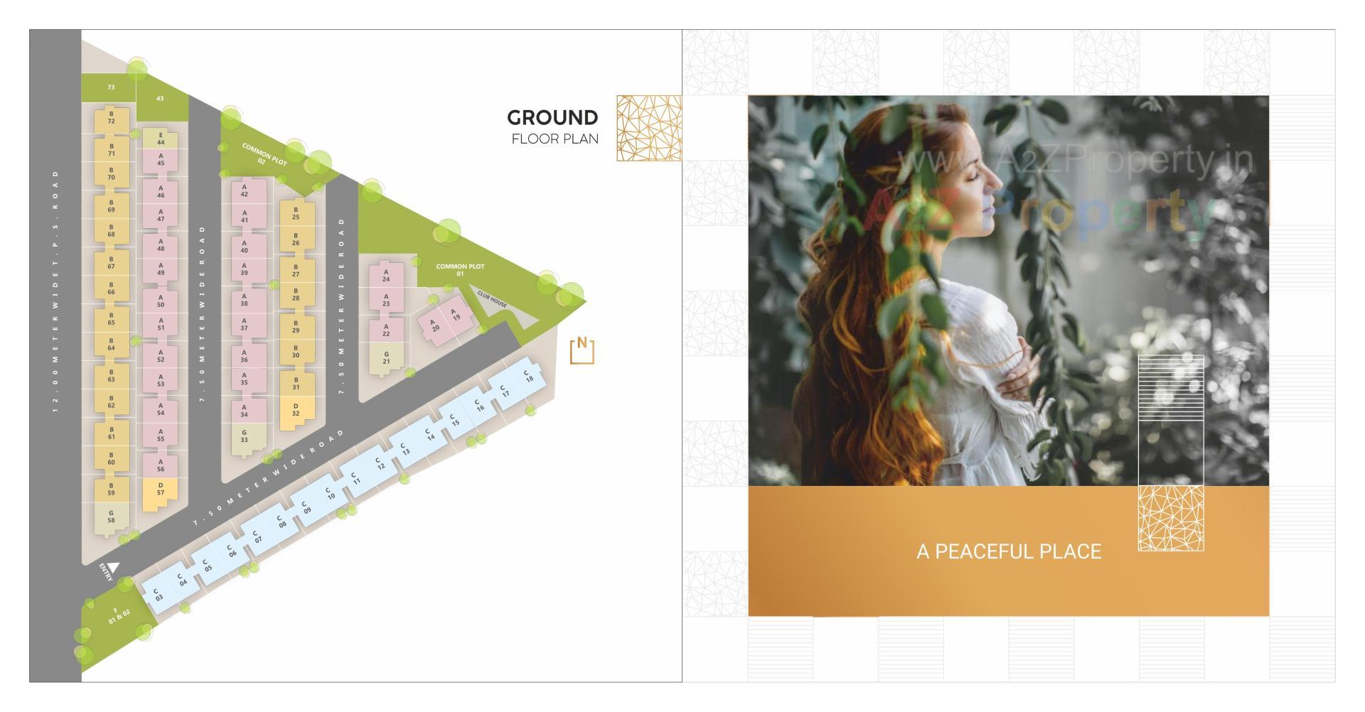 Layout of real estate project Auro Vivaanta located at Bill, Vadodara, Gujarat