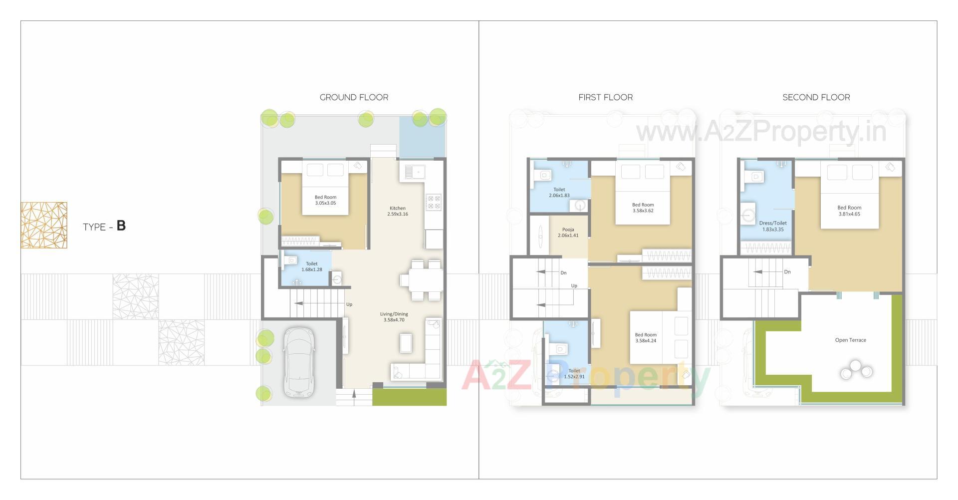 Layout of real estate project Auro Vivaanta located at Bill, Vadodara, Gujarat