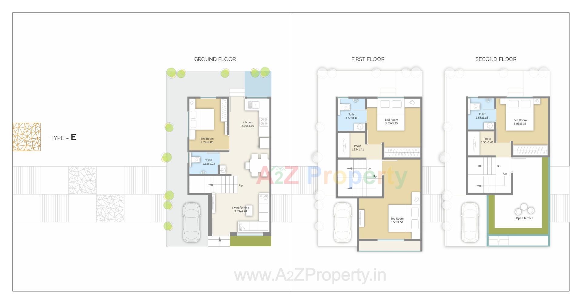 Layout of real estate project Auro Vivaanta located at Bill, Vadodara, Gujarat