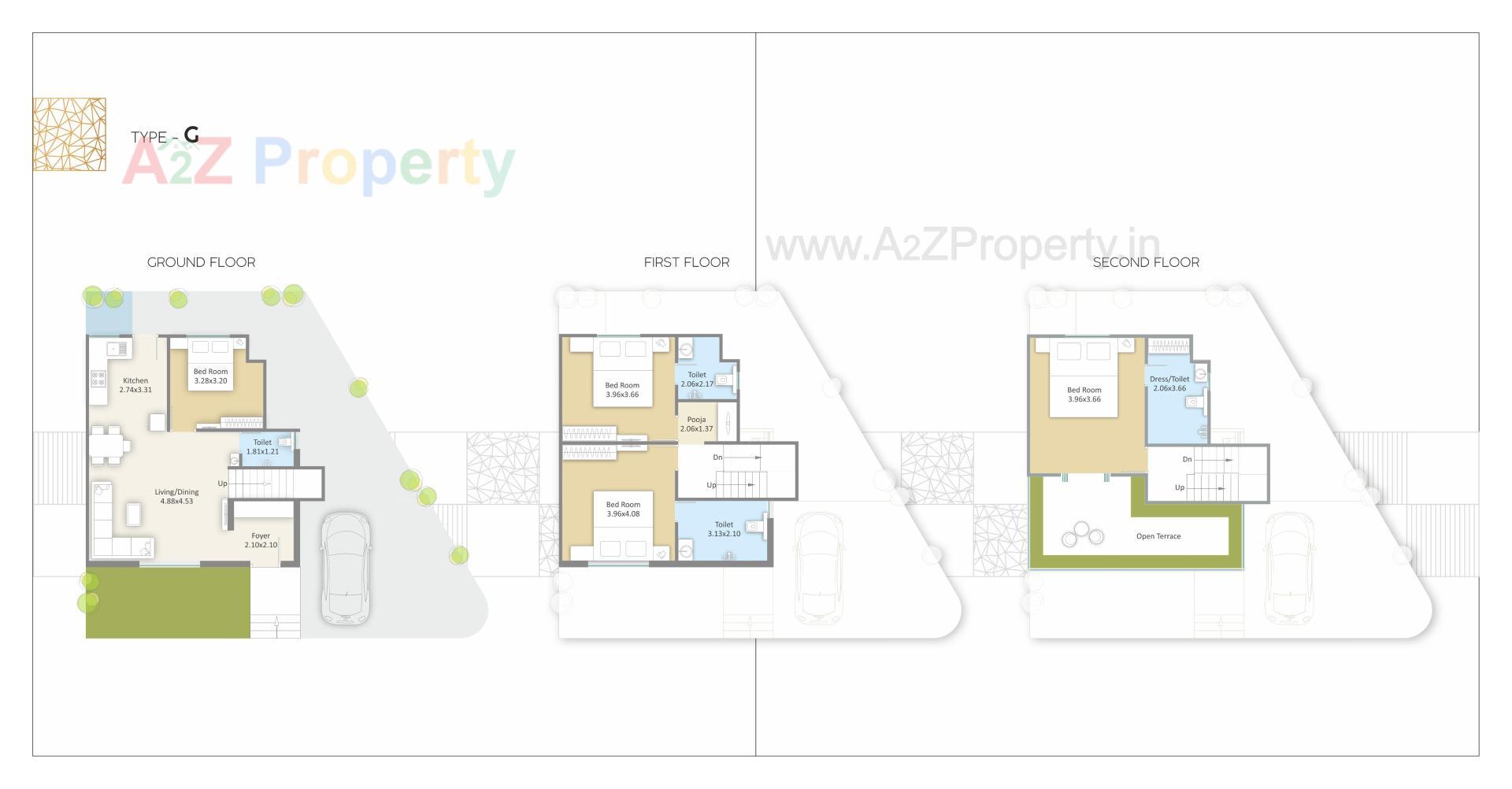 Layout of real estate project Auro Vivaanta located at Bill, Vadodara, Gujarat