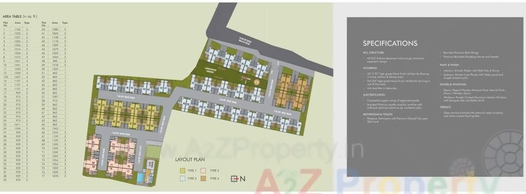 Layout of real estate project Auroville located at Kalali, Vadodara, Gujarat