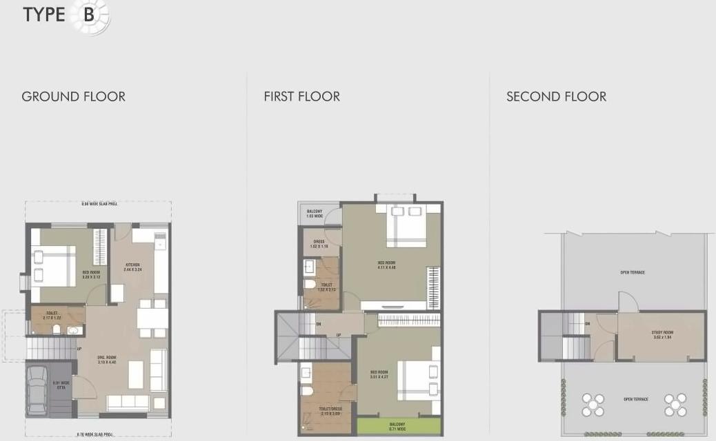 Layout of real estate project Auroville located at Kalali, Vadodara, Gujarat