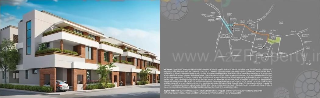 3D Elevation of real estate project Auroville located at Kalali, Vadodara, Gujarat