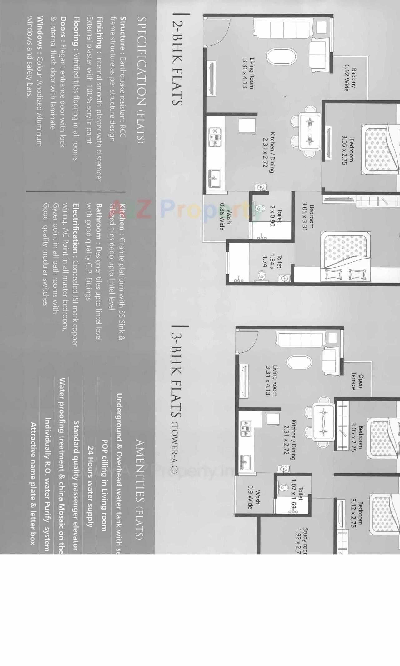 Layout of real estate project Avadh City located at Sayajipura, Vadodara, Gujarat