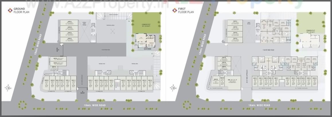 Layout of real estate project Avadh Heights located at Sevasi, Vadodara, Gujarat