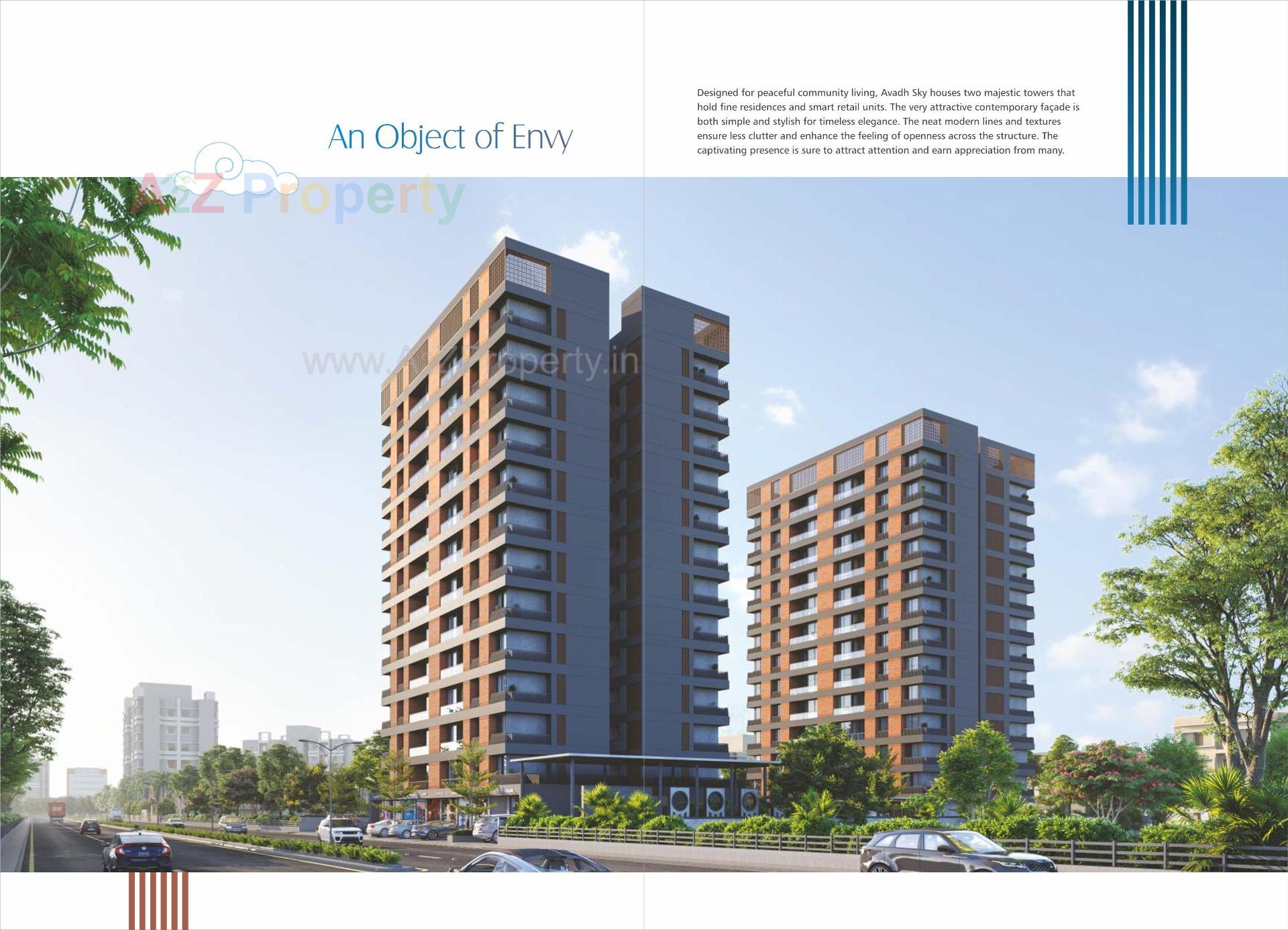 3D Elevation of real estate project Avadh Sky located at Sevasi, Vadodara, Gujarat
