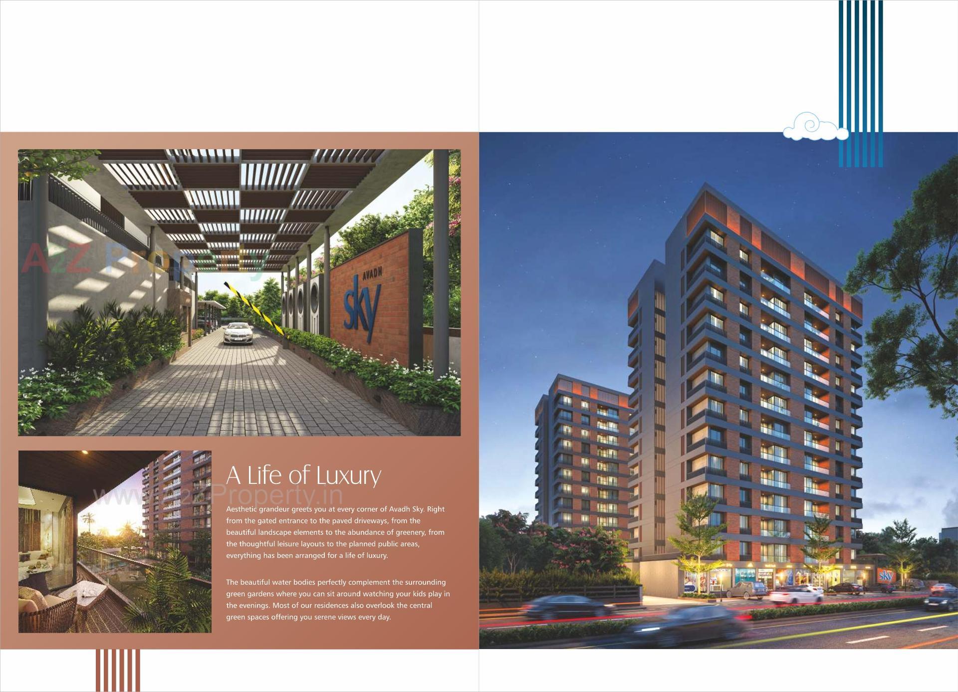 3D Elevation of real estate project Avadh Sky located at Sevasi, Vadodara, Gujarat