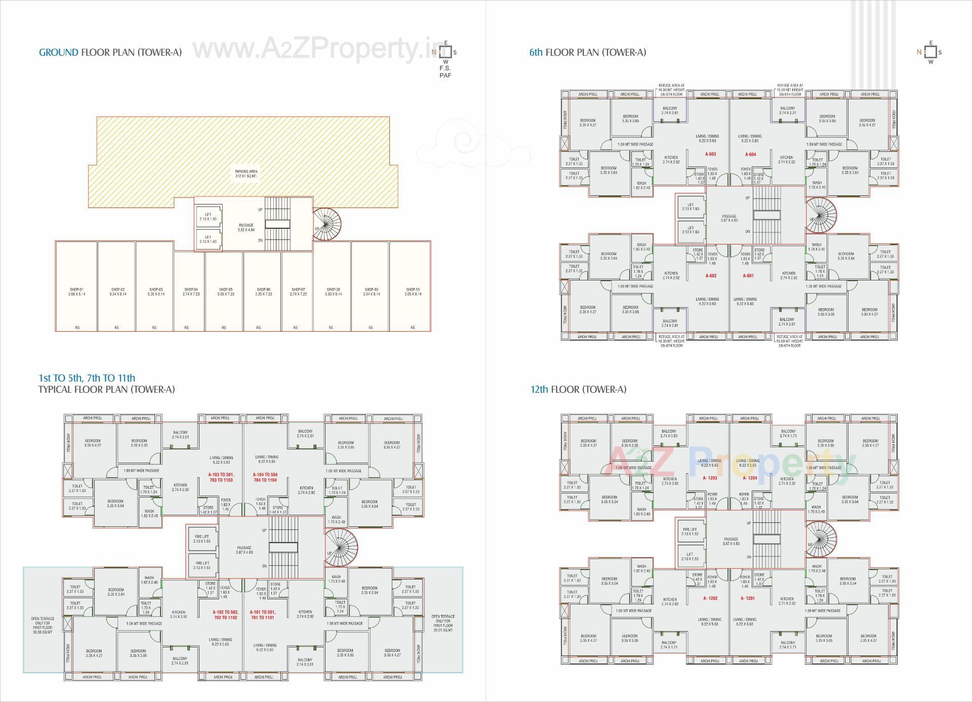 Layout of real estate project Avadh Sky located at Sevasi, Vadodara, Gujarat