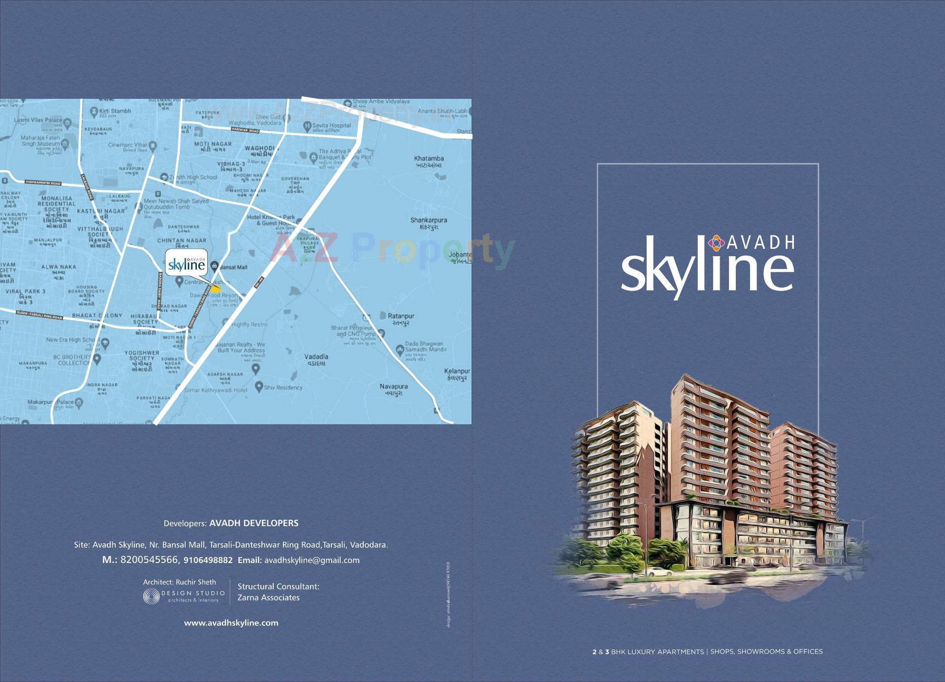  of real estate project Avadh Skyline located at Tarsali, Vadodara, Gujarat