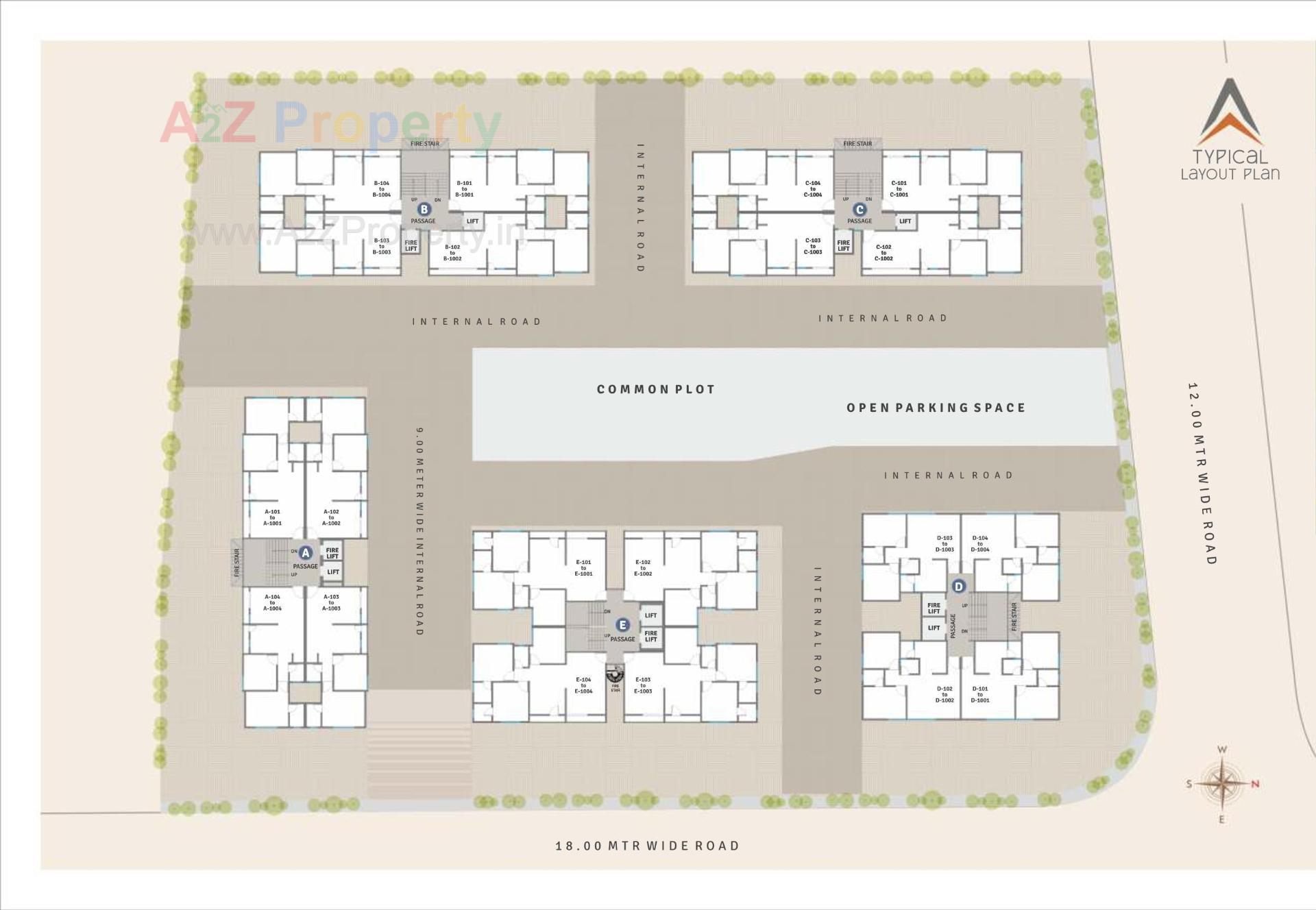 Layout of real estate project Avaneesh Heights located at Chhani, Vadodara, Gujarat