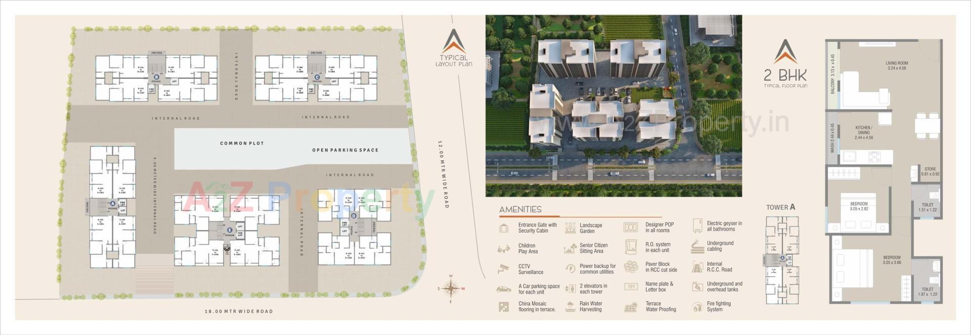 Layout of real estate project Avaneesh Heights located at Chhani, Vadodara, Gujarat