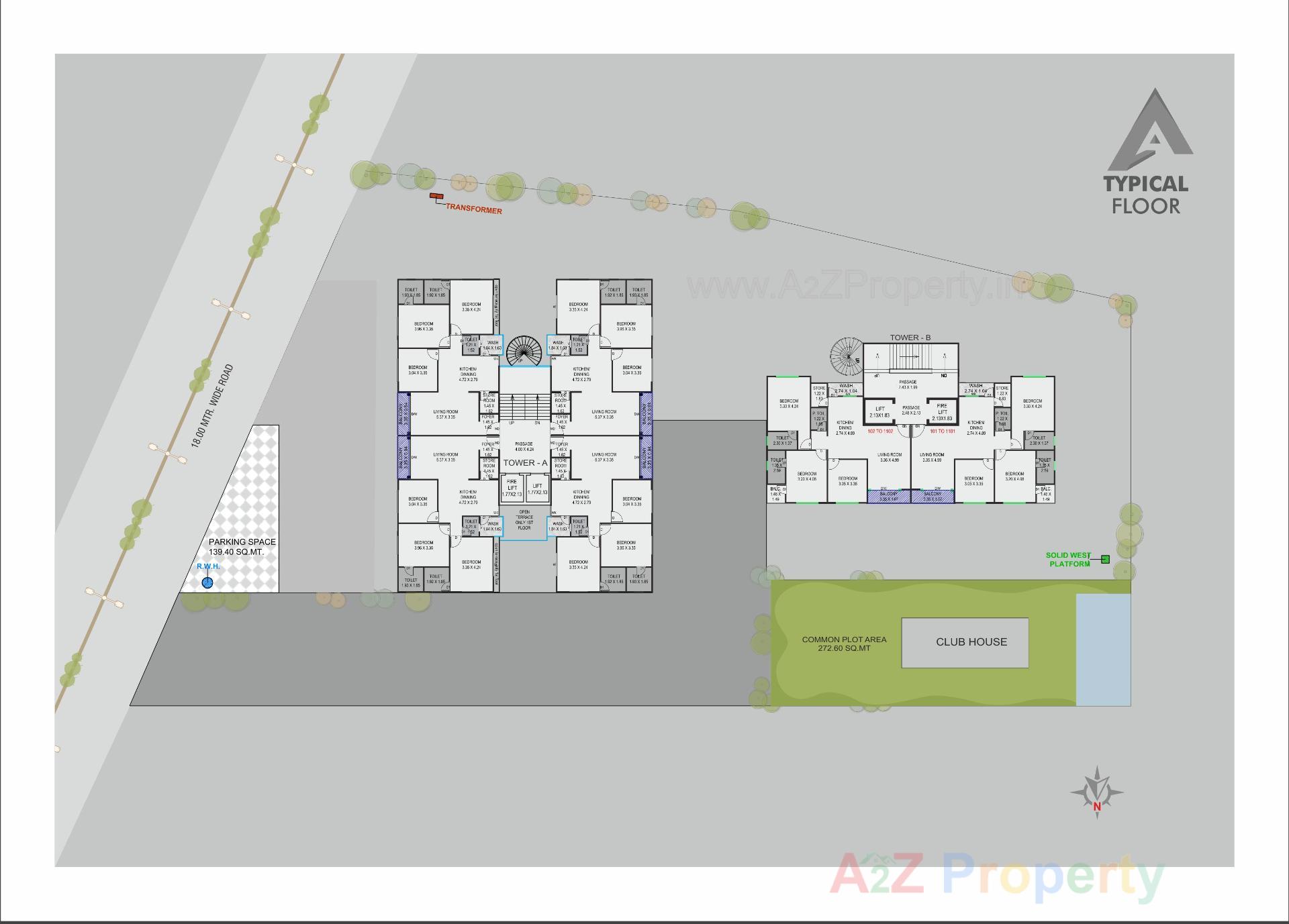 Layout of real estate project Avion Sky located at Gorwa, Vadodara, Gujarat