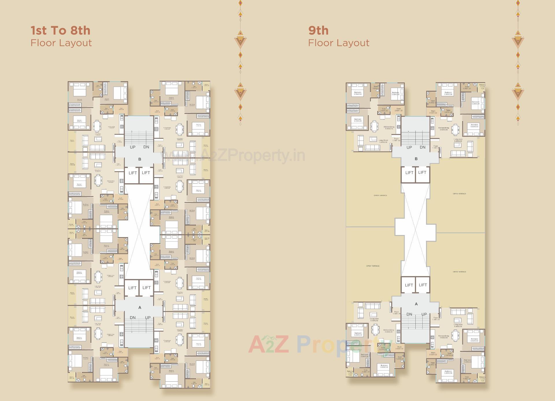 Layout of real estate project Avni Residency located at Atladara, Vadodara, Gujarat