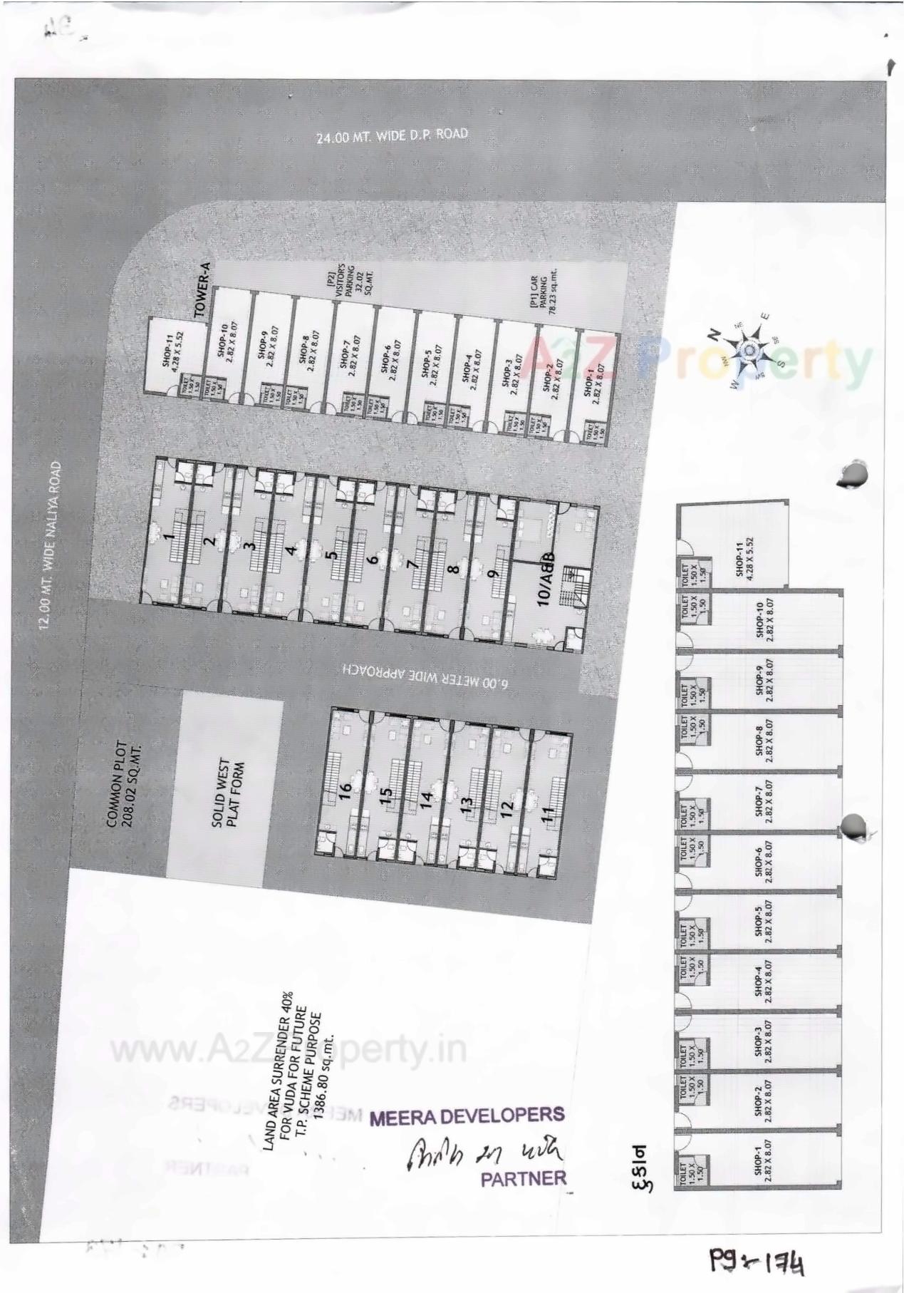 Layout of real estate project Baag E Asraf located at Padra, Vadodara, Gujarat