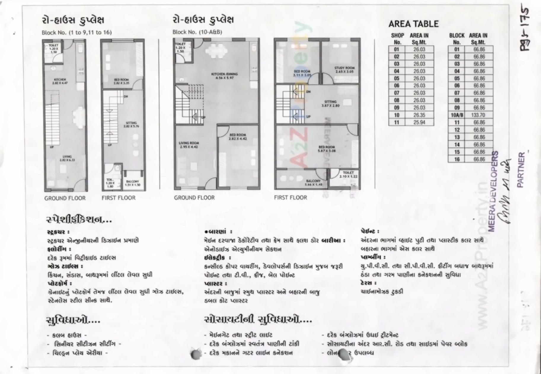 Layout of real estate project Baag E Asraf located at Padra, Vadodara, Gujarat