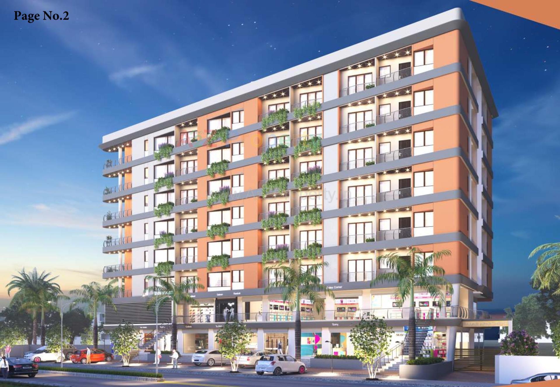 3D Elevation of real estate project Balaji Apartment located at Manjalpur, Vadodara, Gujarat