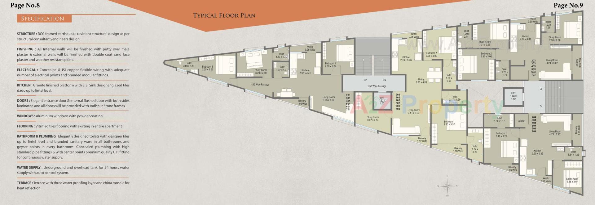 Layout of real estate project Balaji Apartment located at Manjalpur, Vadodara, Gujarat