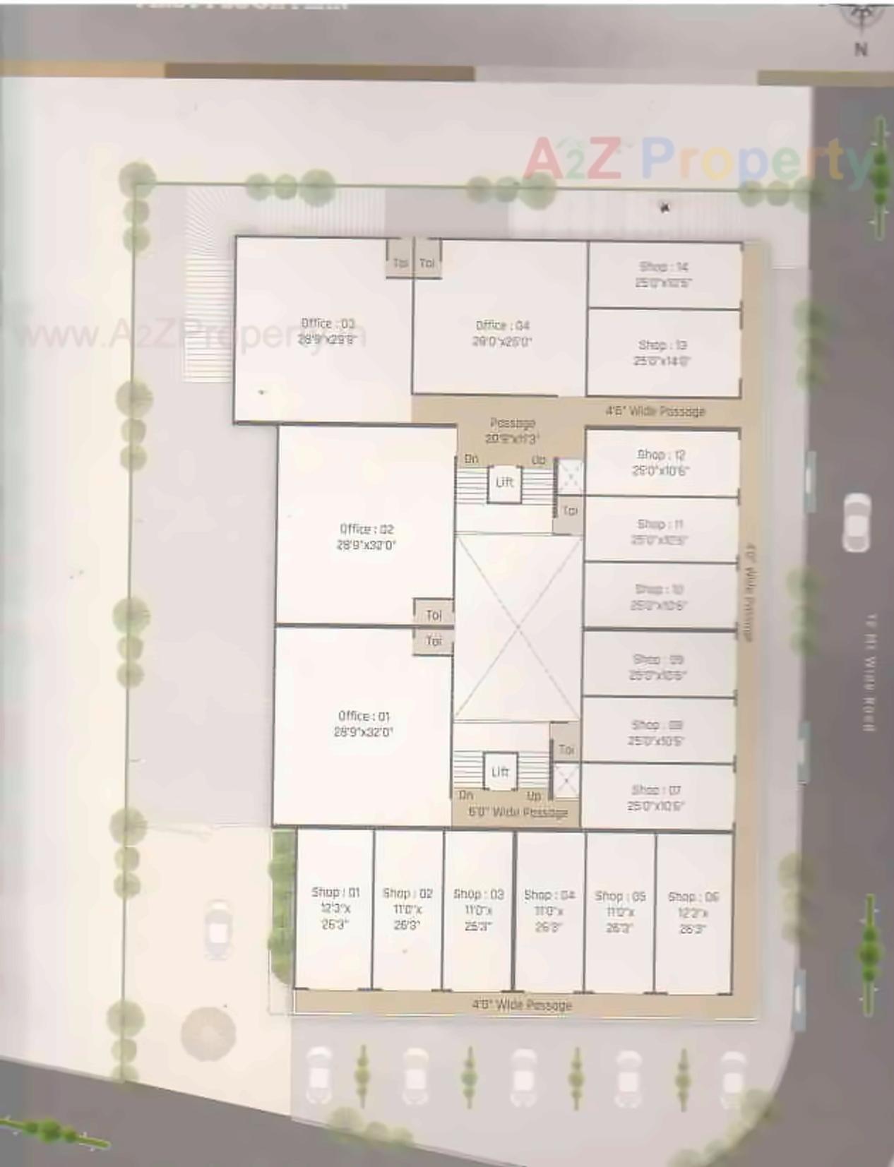 Layout of real estate project Balaji Exotica located at Nizampura, Vadodara, Gujarat