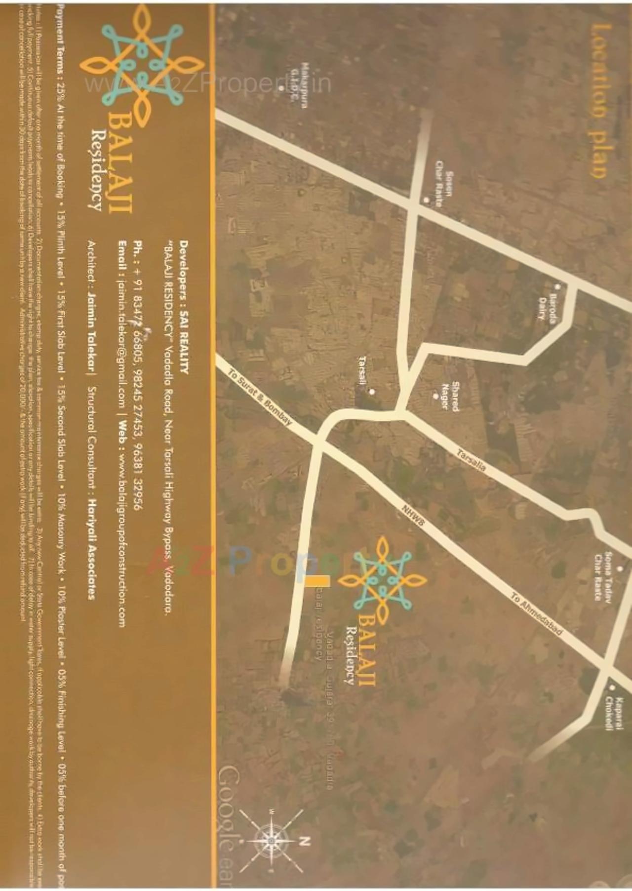  of real estate project Balaji Residency located at Tarsali, Vadodara, Gujarat