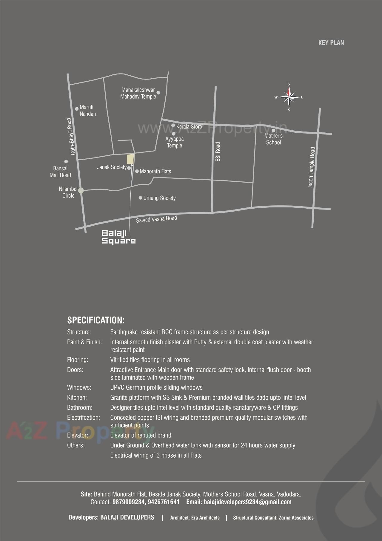  of real estate project Balaji Square located at Vasna, Vadodara, Gujarat