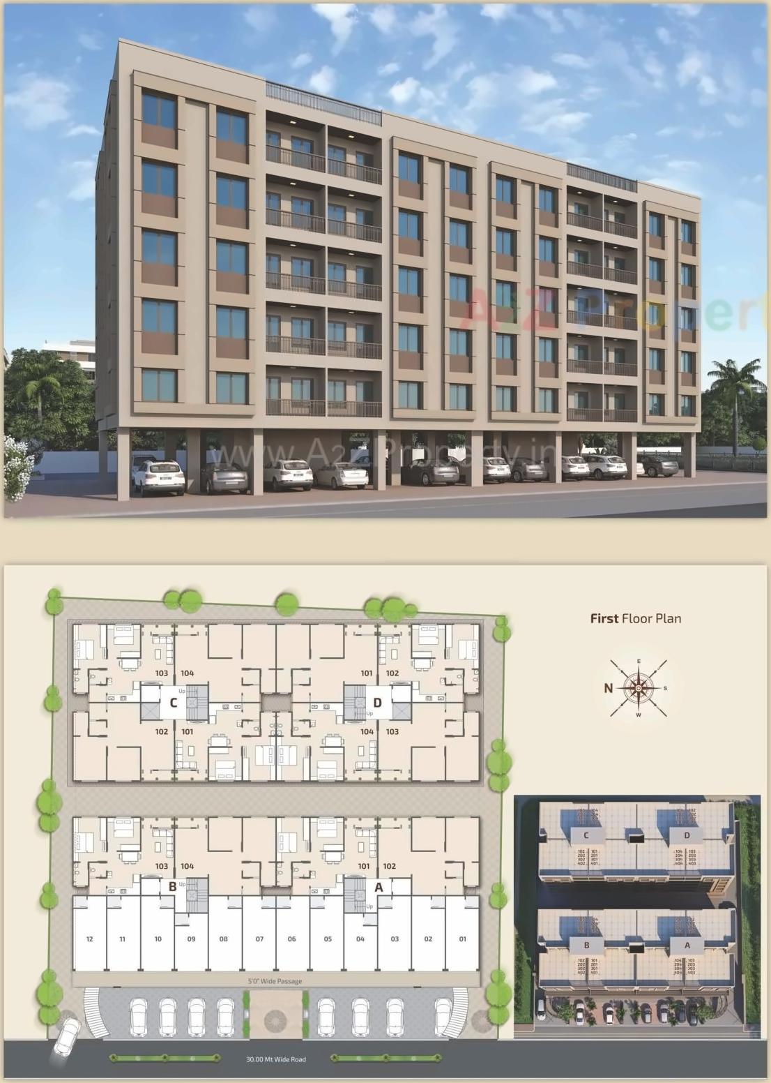 Layout of real estate project Balkishor located at Vadodara, Vadodara, Gujarat