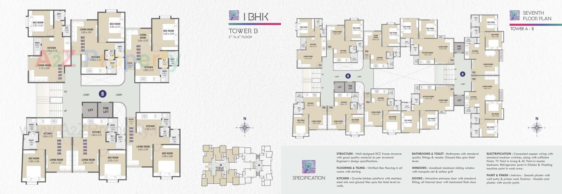 Layout of real estate project Bansari Heights located at Bapod, Vadodara, Gujarat