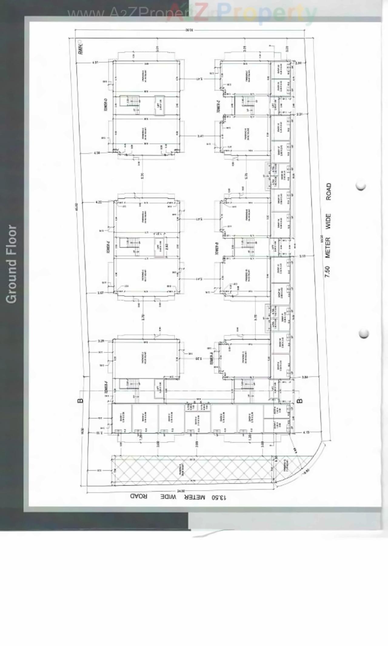 Layout of real estate project Bansari Square located at Savad, Vadodara, Gujarat