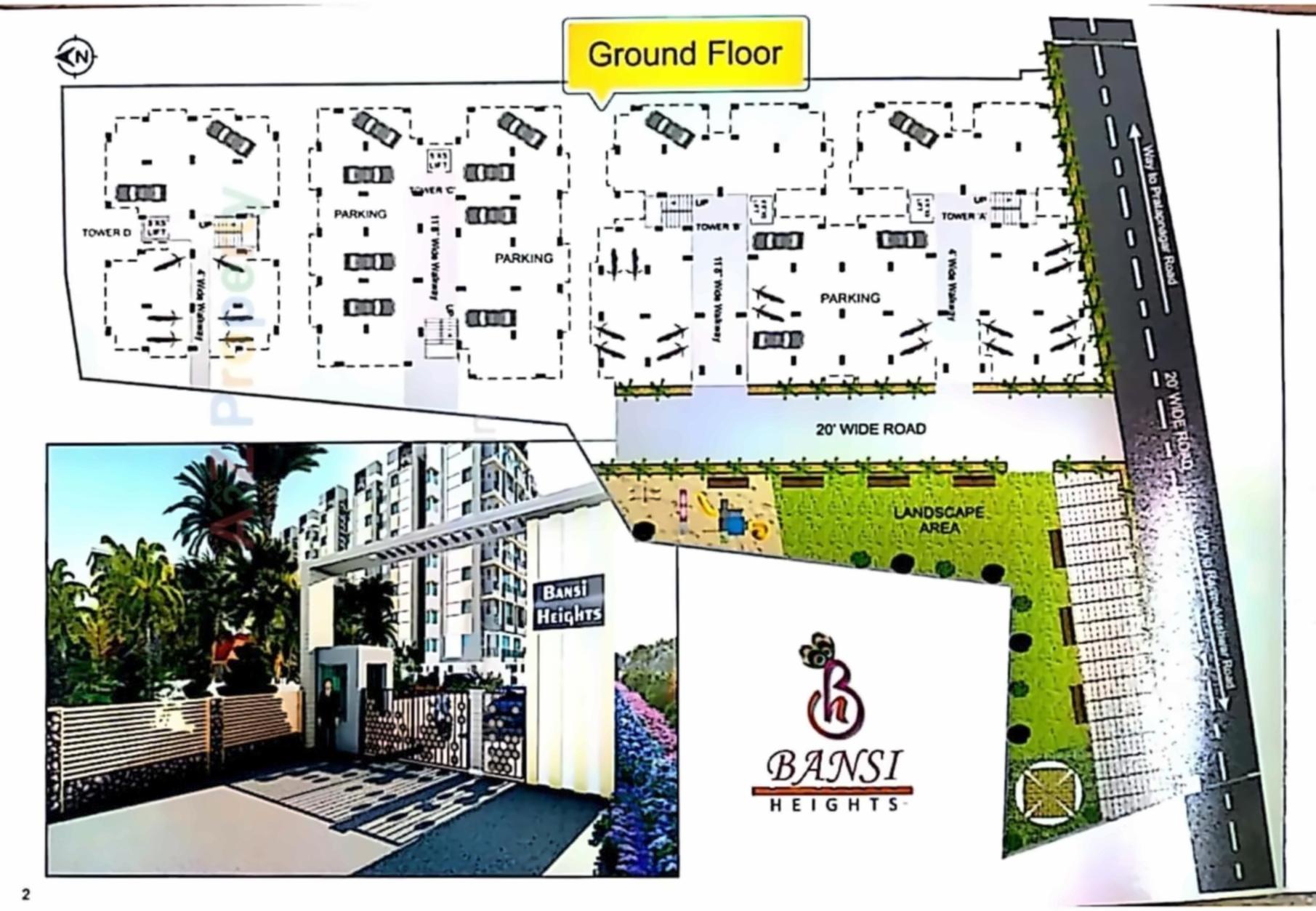 Layout of real estate project Bansi Heights located at Kasaba, Vadodara, Gujarat