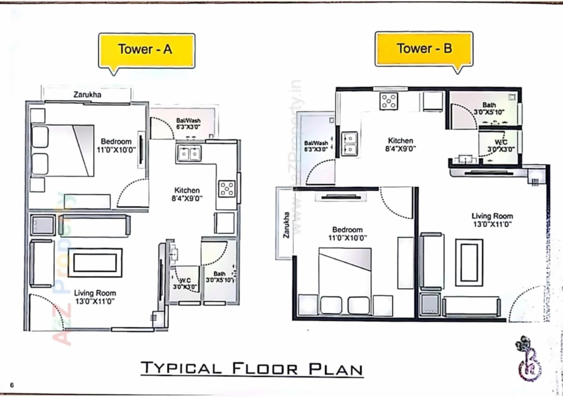 Layout of real estate project Bansi Heights located at Kasaba, Vadodara, Gujarat