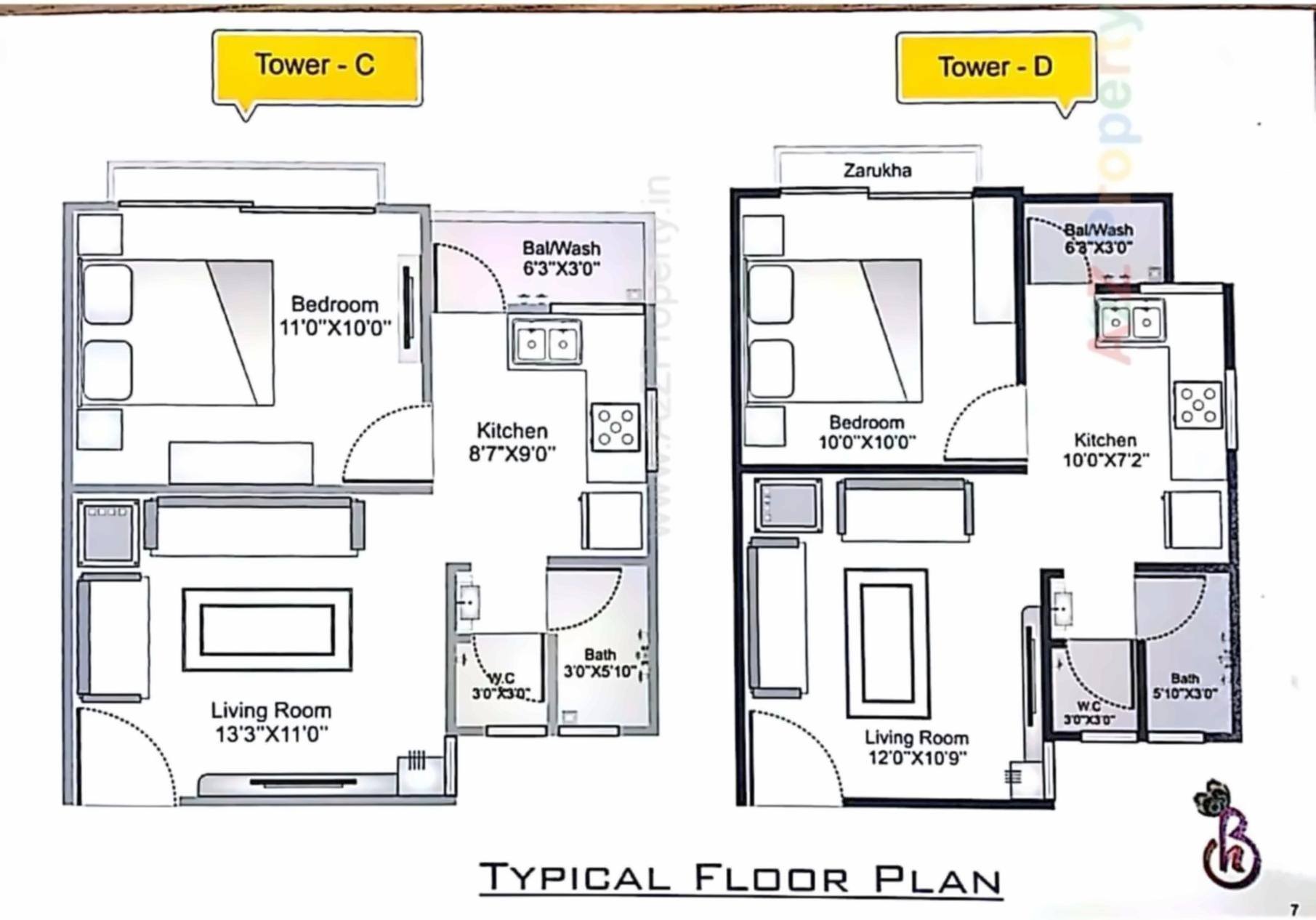 Layout of real estate project Bansi Heights located at Kasaba, Vadodara, Gujarat