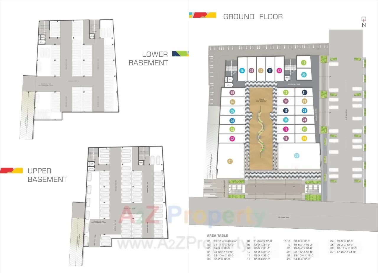 Layout of real estate project Baroda City Mall located at Manjalpur, Vadodara, Gujarat
